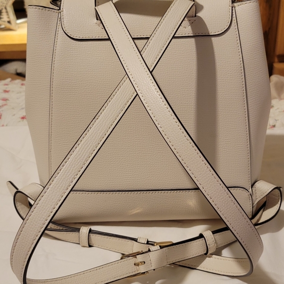 kate spade Cream Leather Front-Pocket Backpack with Gold Logo - Picture 5 of 6